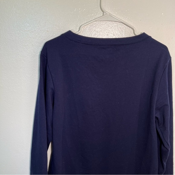 Classy Until Kickoff Football Crewneck Sweatshirt Navy White - Picture 6 of 8